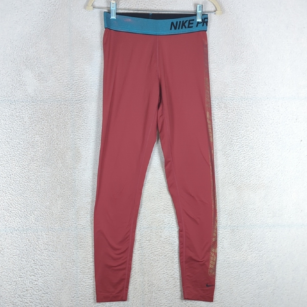 Nike Dri-Fit Women's Red Reflective Active Leggings Size S